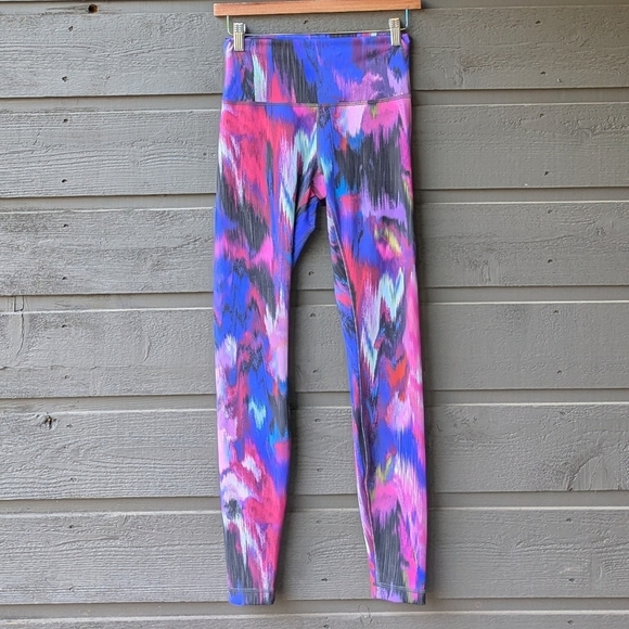 Lululemon Wunder Train High Rise Leggings 28" Digital Current Pink Multi Size 6 - Picture 1 of 10